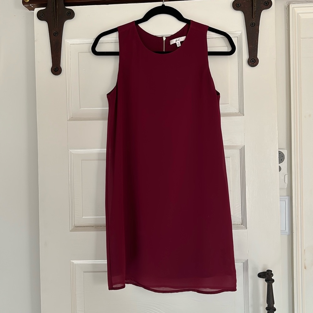 Cranberry shift dress